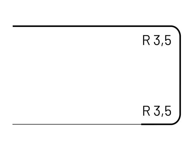 Professionel laminat bordplade, black slate 4180x635x28 mm