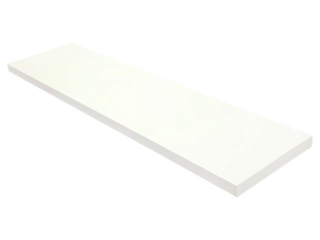 Melaminhylde hvid, 1200x400x22mm