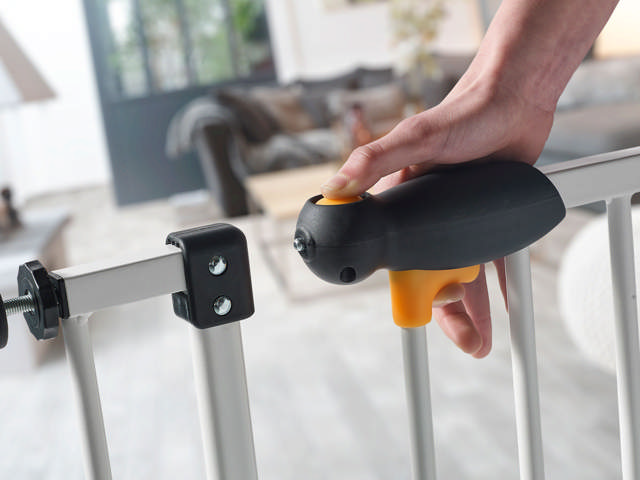 Sikkerhedsgitter Aalto, hvidlakeret stål